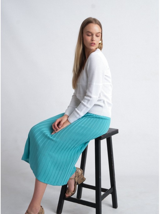 Moona white merino wool sweater