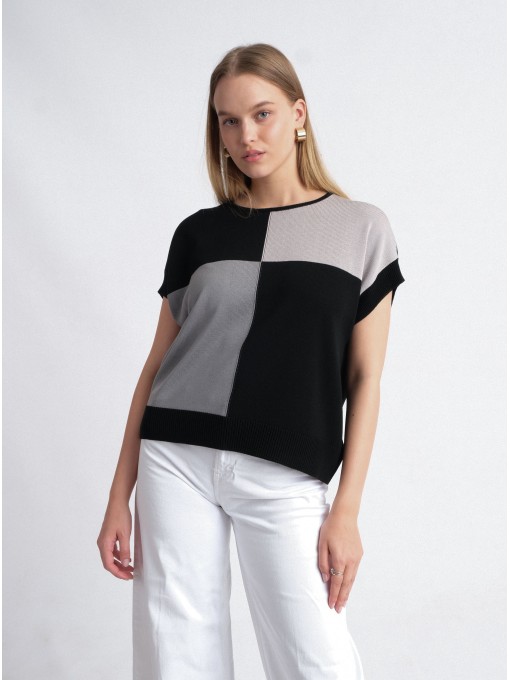 Maya musta hallikirju džemper