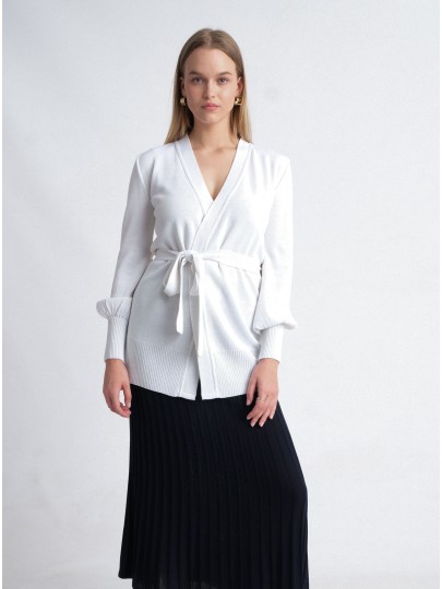 Bilme valge kardigan