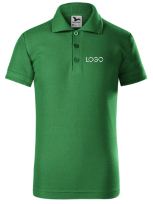 Laste kitsalõikeline polosärk 222 roheline / Kelly-green