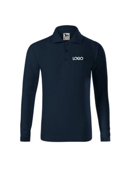 Laste Pikkade Varrukatega kitsalõikeline polosärk 241 tumesinine / Navy