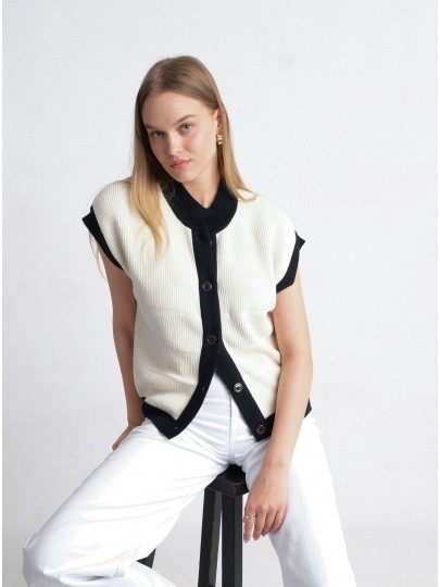 copy of Int black merino wool vest