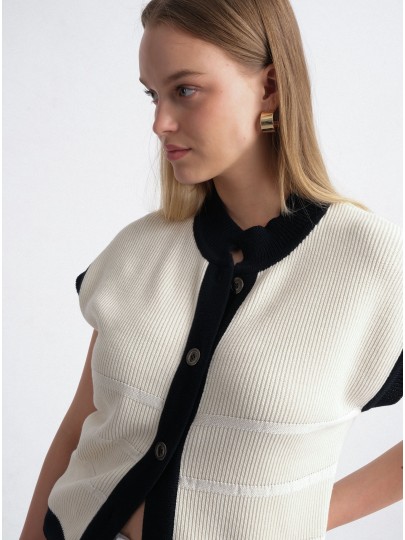 copy of Int black merino wool vest