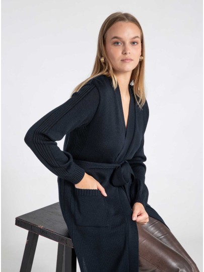 Ilmelik navy blue merino cardigan