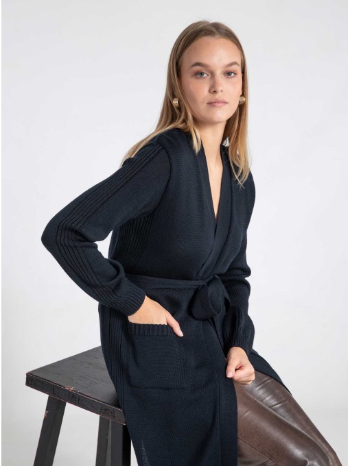 Ilmelik navy blue merino cardigan