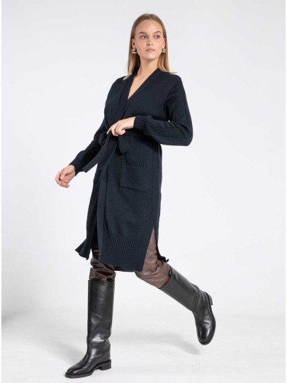 Ilmelik navy blue merino cardigan