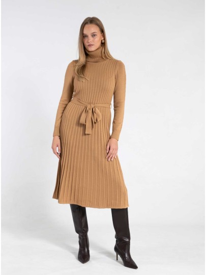 Balen beige merino wool dress