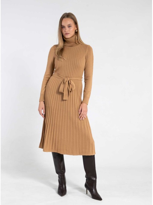 Balen beige merino wool dress