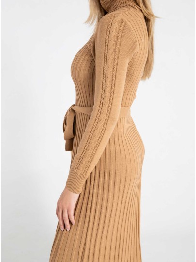 Balen beige merino wool dress