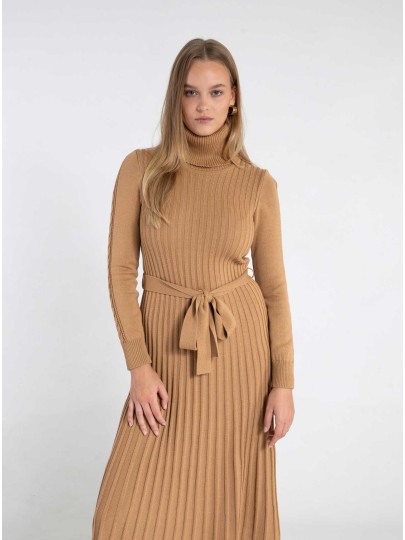 Balen beige merino wool dress