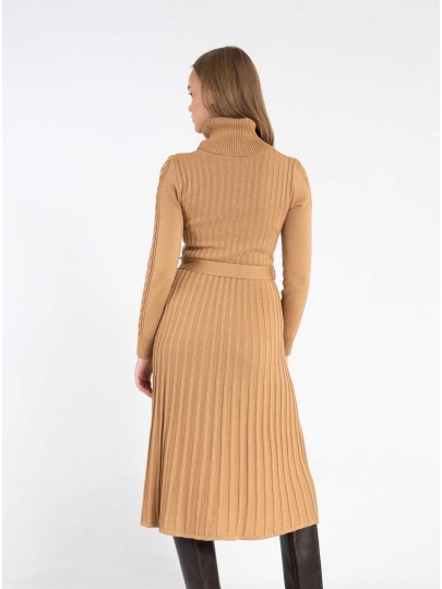 Balen beige merino wool dress