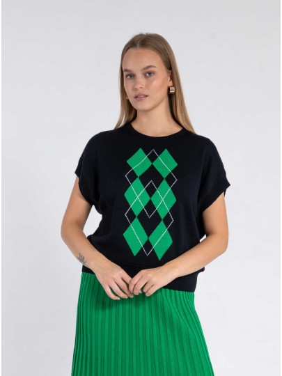 Romy  rombidega meriinovillane vest