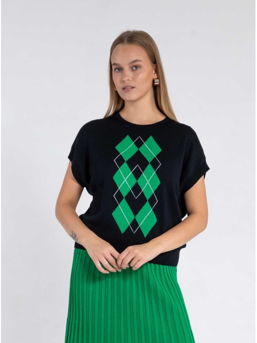 Romy  rombidega meriinovillane vest