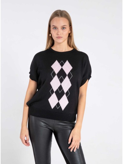 Romy black merino wool vest