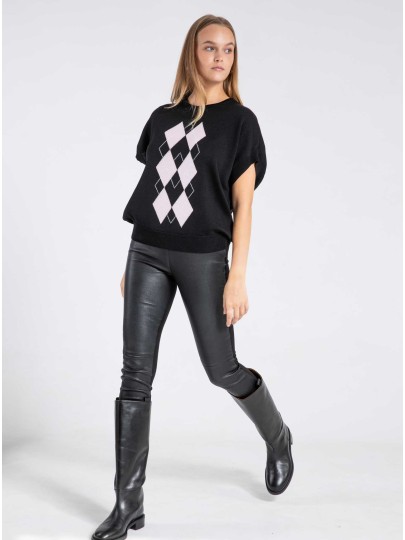 Romy rombidega meriinovillane must vest