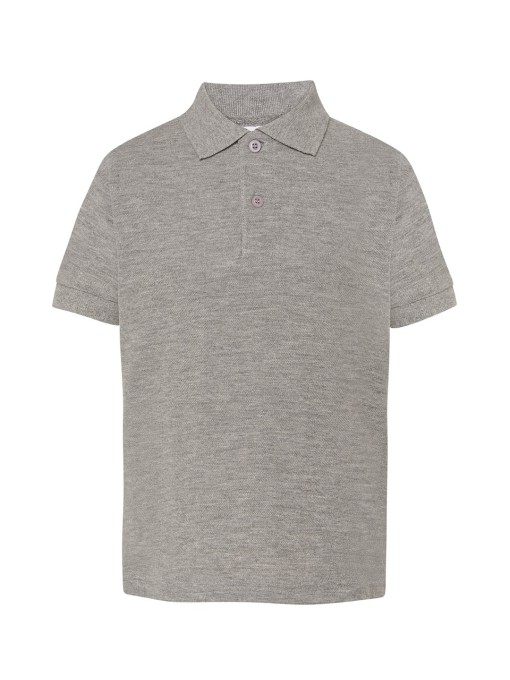 Children's Polo straight cut /Grey-menalge