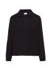 Children's Polo long sleeve straight cut / Black