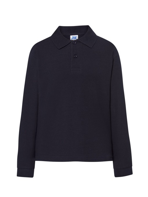 Children's Polo long sleeve straight cut / Navy