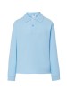 Children's Polo long sleeve straight cut / Sky-blue
