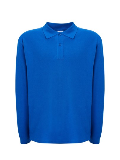 Laste pika varrukaga polosärk sirge lõige / Royal-blue
