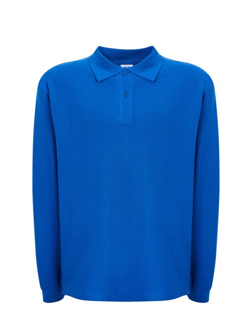Laste pika varrukaga polosärk sirge lõige / Royal-blue