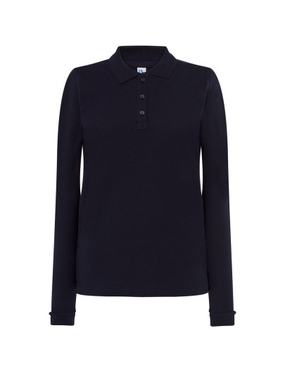 Ladies´polo with long sleeves / Navy