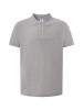 Polo shirt for young men / Grey-melange