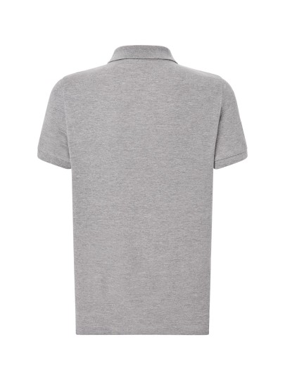 Polo shirt for young men / Grey-melange