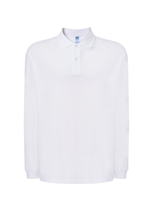 Polo shirt with long sleeves for men /White