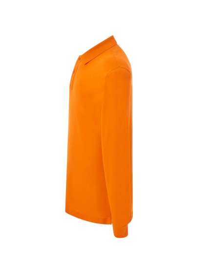 Polo shirt with long sleeves for men / Orange