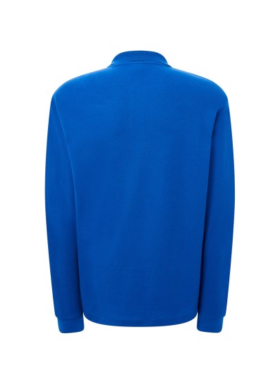 Polo shirt with long sleeves for men / Royal blue