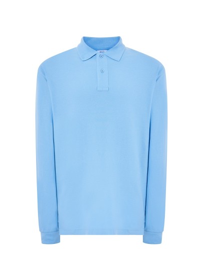 Meeste pika varrukaga polosärk /sky-blue
