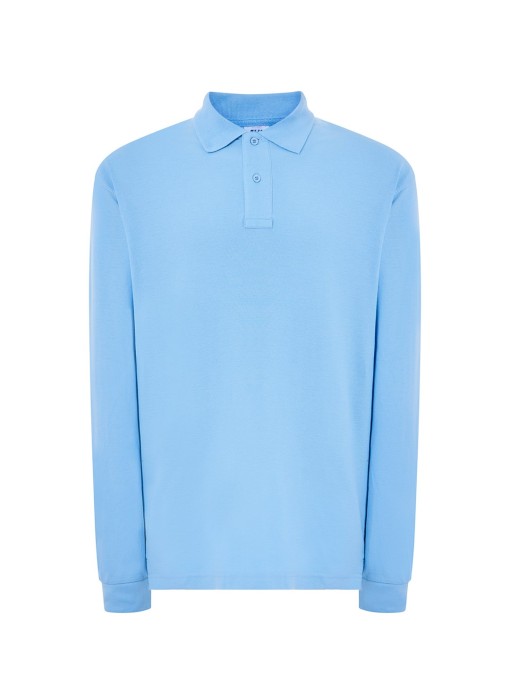 Meeste pika varrukaga polosärk /sky-blue