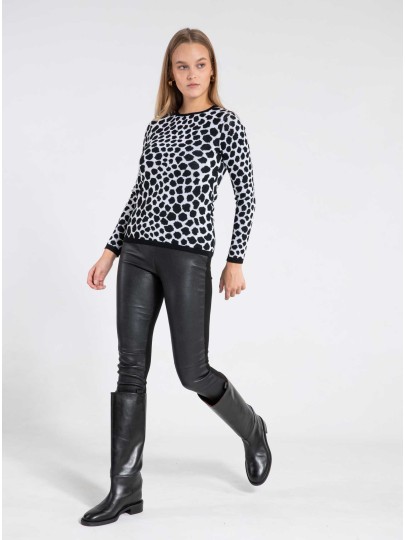 LOLITA black and white merino wool sweater