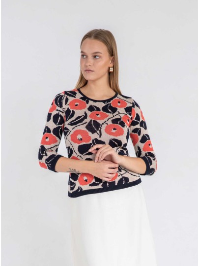 Marin lillemustriga džemper