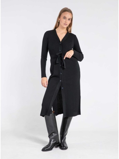 Olivia A must meriinovillane kardigan-kleit