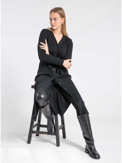 Olivia A black merino cardigan