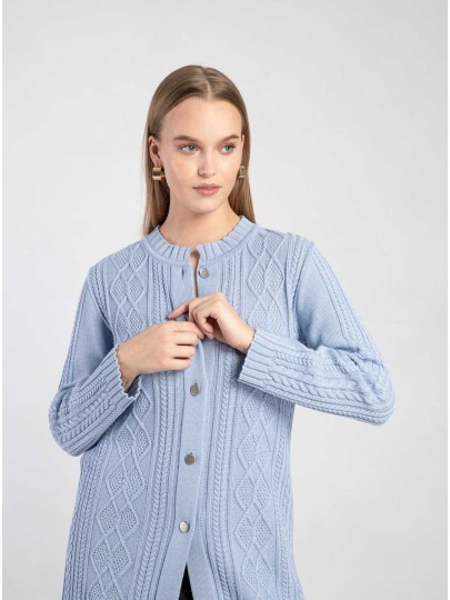 Pamela merino wool skyblue cardigan
