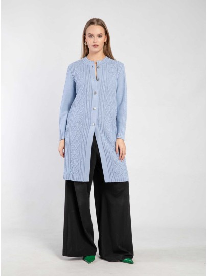 Pamela merino wool skyblue cardigan