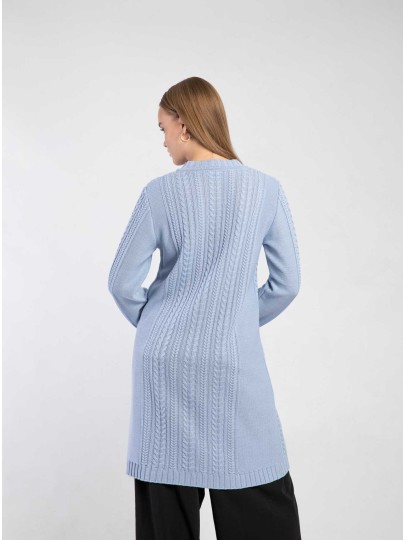 Pamela merino wool skyblue cardigan