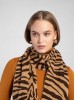 RINA zebra print merino wool scarf