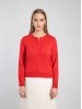 Red merino cardigan Sirpa