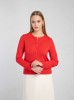Red merino cardigan Sirpa