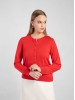 Red merino cardigan Sirpa