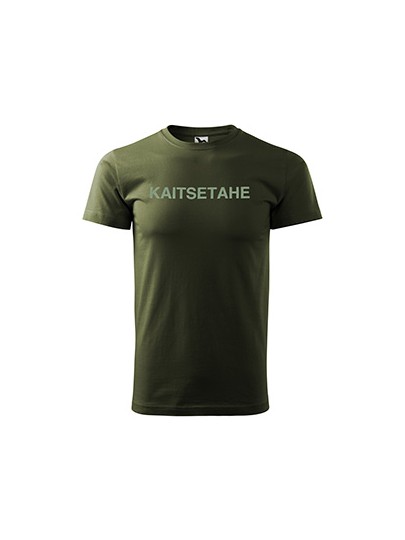 KAITSETAHE Puff Print Men's T-shirt 129 olive green