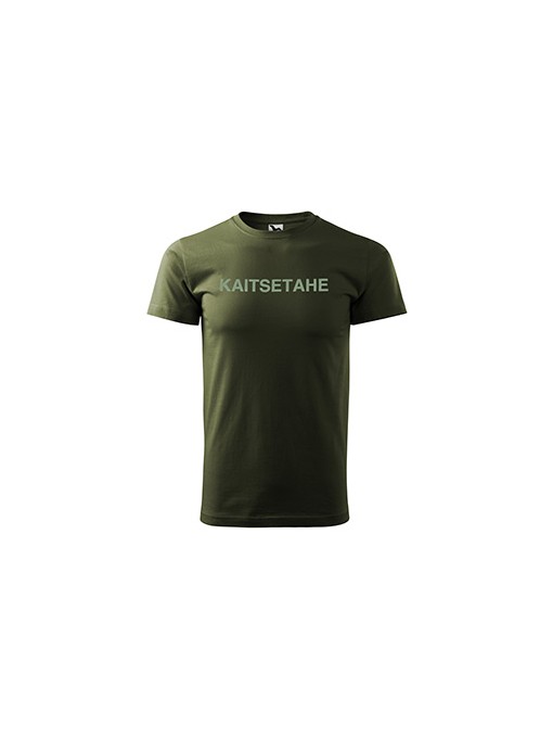 KAITSETAHE Puff Print Men's T-shirt 129 olive green