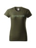 KAITSETAHE Puff Print Women's T-shirt 134 olive green