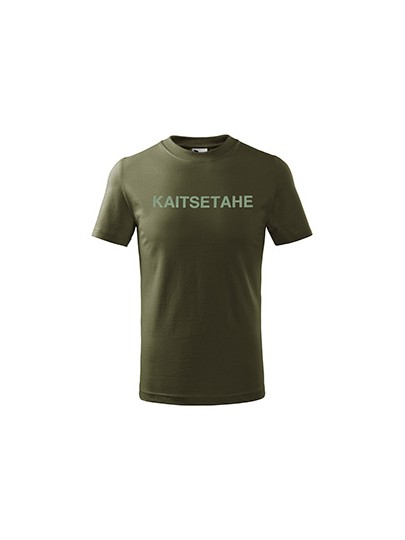 KAITSETAHE Puff print KIDS T-shirt 138/olive