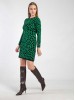 LOLA blue-green merino wool dress
