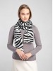 RINA zebra print merino wool scarf